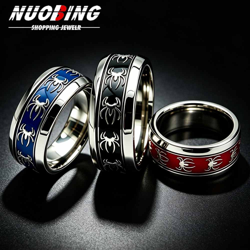 Initial Ring Custom - Neuer Vintage Punk Spinnenring aus 316L
