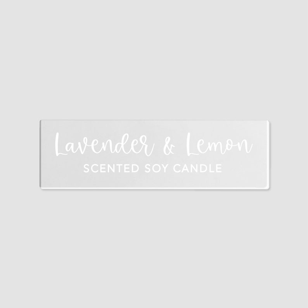 Personalised Candle Label - 50 Stück 45 x 15 mm,