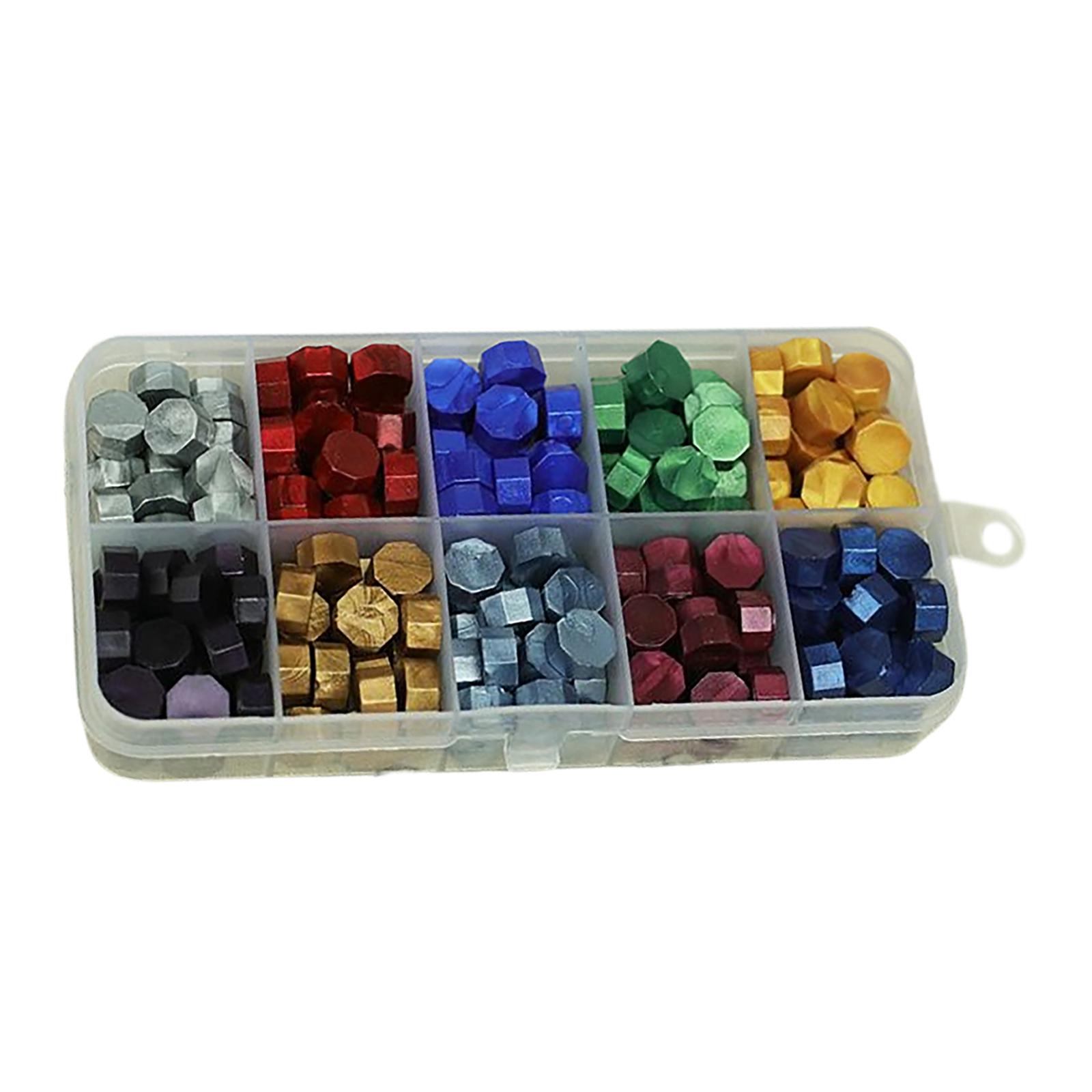 Wax Seal Letter Kit - Feuerfarben-Wachssiegel-Perlen-Set in verschiedenen Farben für Briefdekoration,