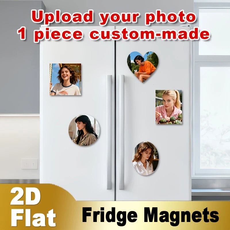 Pet Portrait Custom - Individueller Foto-Kühlschrankmagnet 2D Flach Personalisiertes Bild