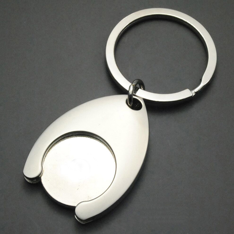 Initial Ring Custom - Personalisierter Schlüsselanhänger mit individuellem Schriftzug, Einkaufswagen,