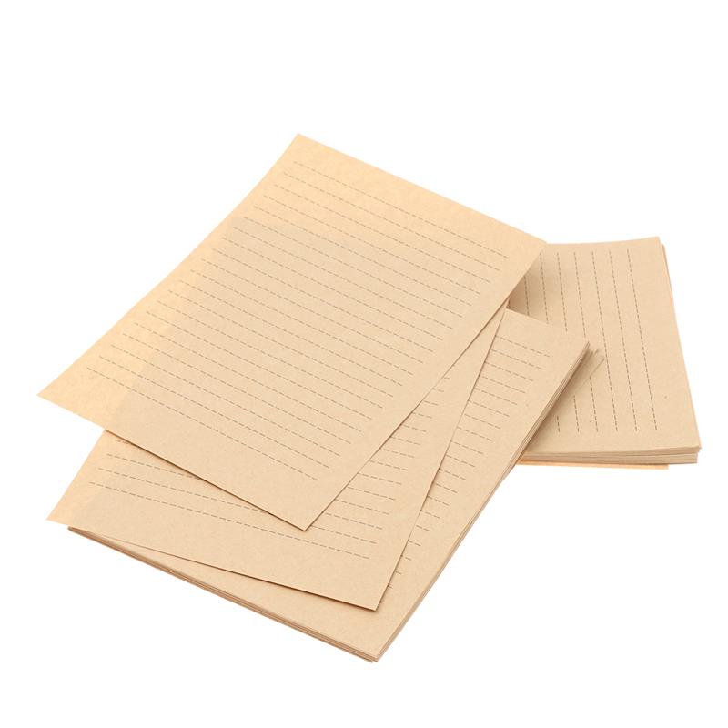 Wax Seal Letter Kit - 50/100 Blatt A5 Vintage-Kraftpapier, Vintage-gefüttertes Kraftpapier,