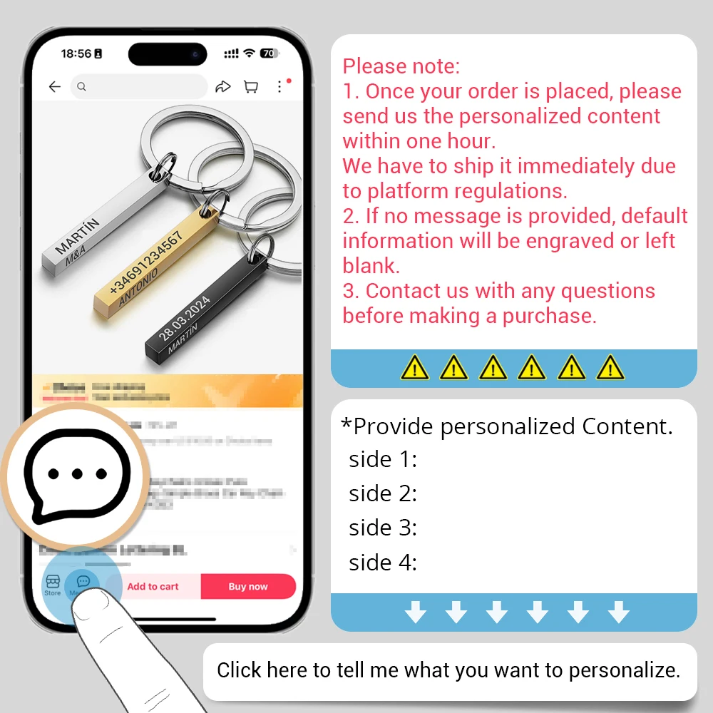 Personalisierter 3D-Bar-Schlüs – Initial Ring Custom Bewertung und Preis