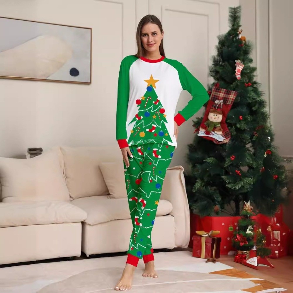 Langärmeliges Weihnachts-Pyjam – Family Tree Print Bewertung und Preis