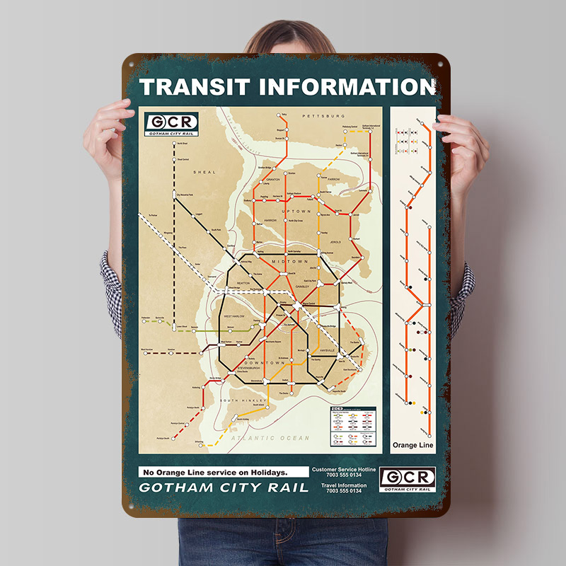 Gotham Stadtplan, gedrucktes P – Custom Map Poster Bewertung und Preis