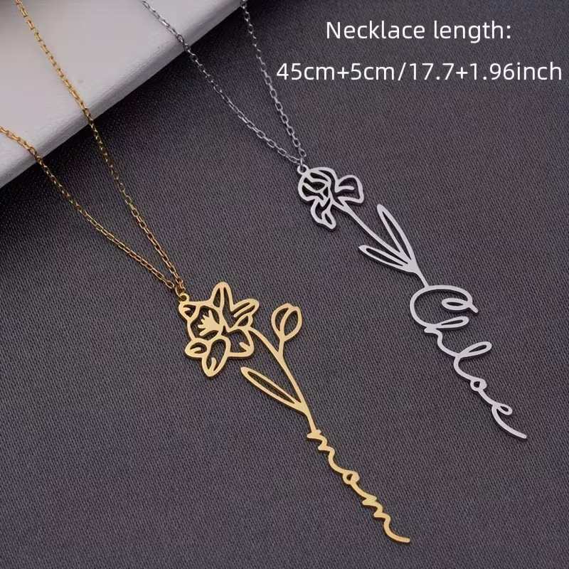 Personalisierte Namenskette mi – Birth Flower Necklace Bewertung und Preis